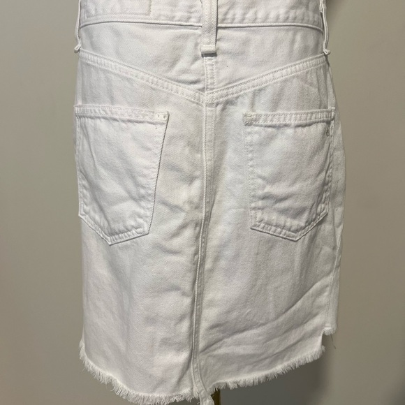 Rag & Bone White Frayed Denim Skirt - Picture 3 of 3